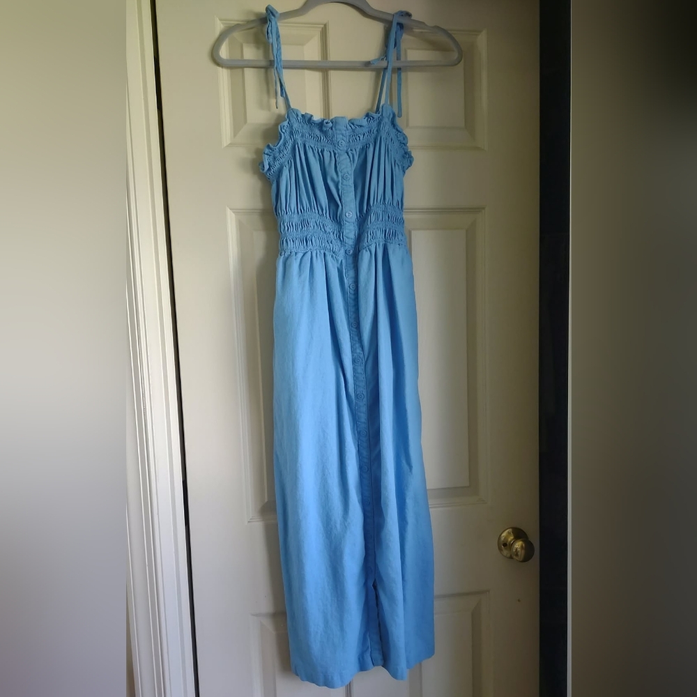 Light Blue Sleeveless Maxi Dress